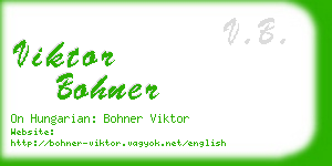 viktor bohner business card